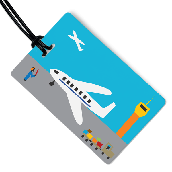 Airport Luggage Tag w/ Black Strap