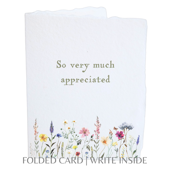 So Appreciated | Eco-Friendly Thank You Greeting Card