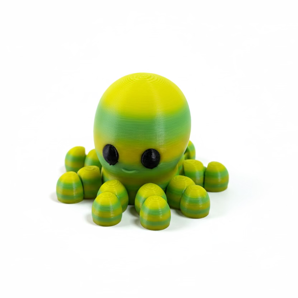 Octopus (Avocado) • Mini 3D Printed Articulated Animal • Flexi Animals • Pocket Pets • Pocket Pals • Desk Pets [#41]*