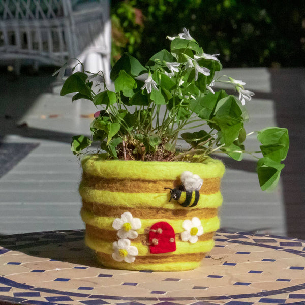 Honey Hive Felt Pot