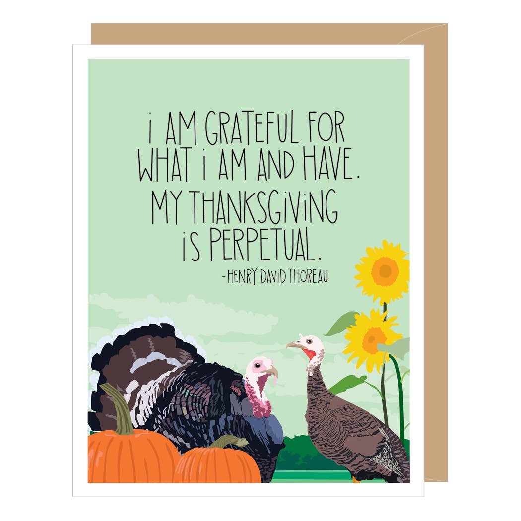 Thoreau Thanksgiving Fall Holiday Card