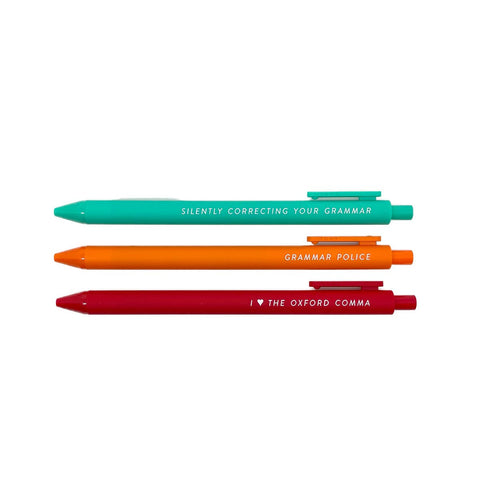 Grammar Police Pen Set