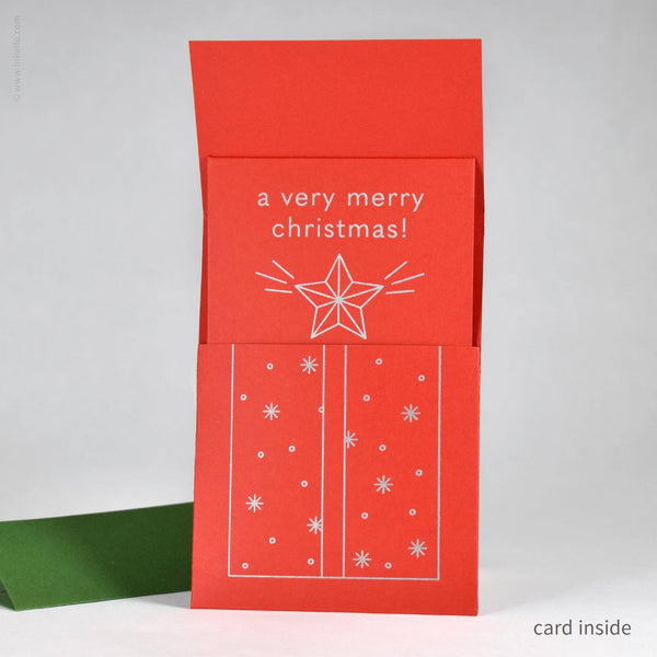 Merry Christmas Present Peek-a-Boo Card (#532)