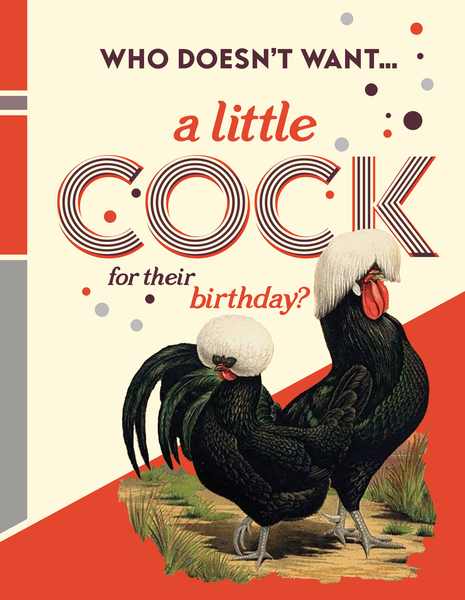 A LITTLE COCK sexy birthday card