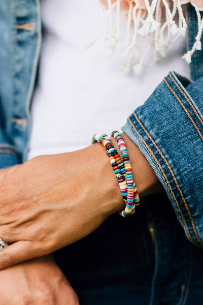 Vibrant Beaded Spiral Bracelet