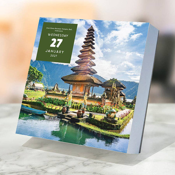 2027 World Travel Daily Desktop Calendar