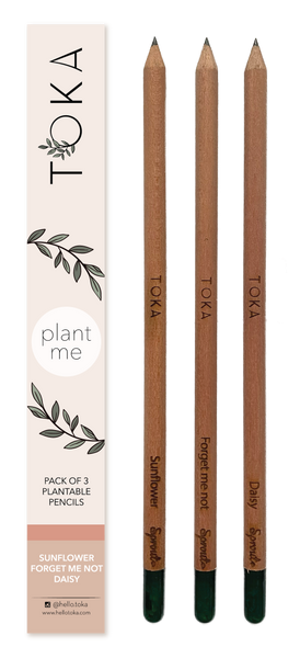 TOKA | Plantable Pencils | 3 Pack | Florals