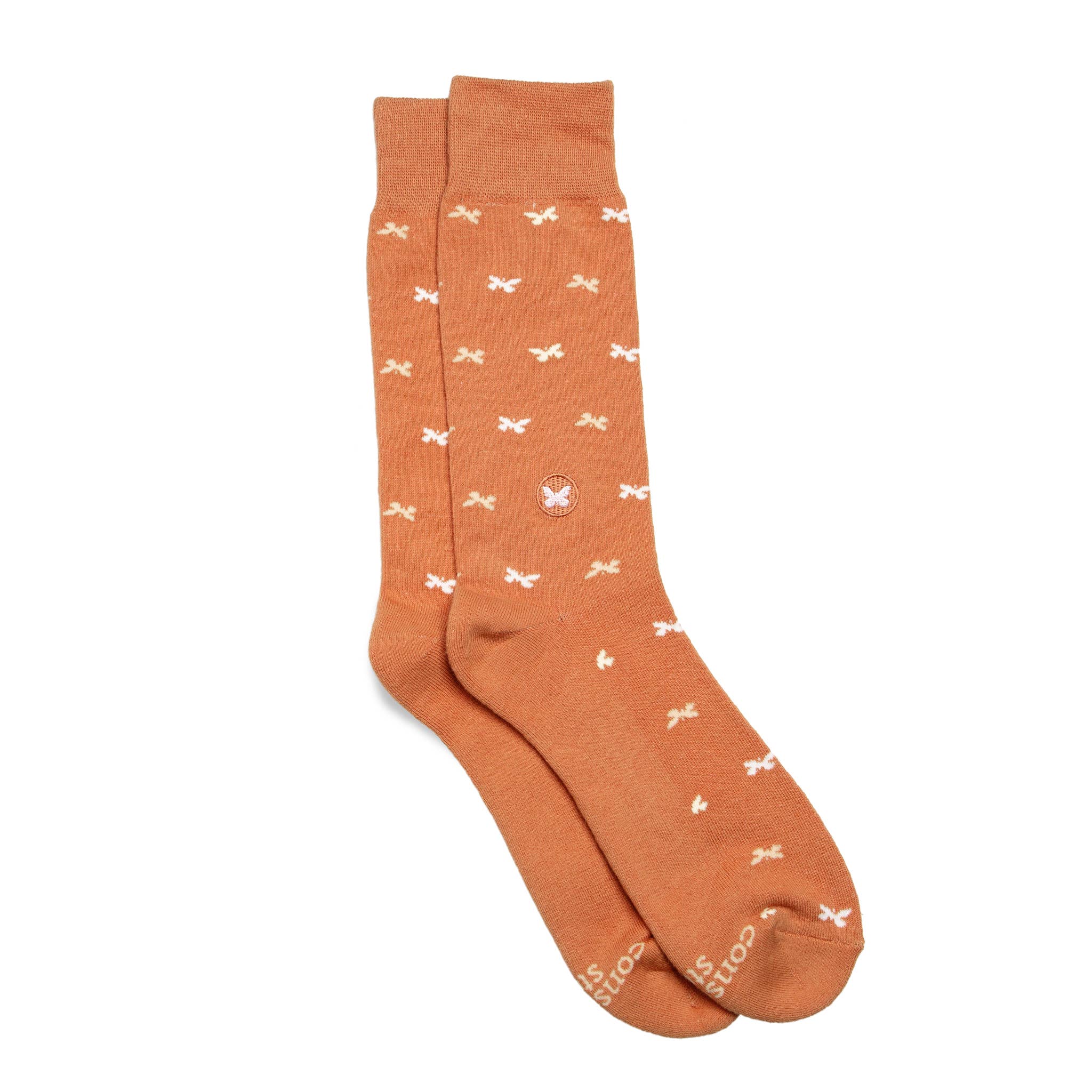 Socks that Stop Violence Against Women (Orange Butterflies): Small