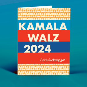 KAMALA WALTZ 2024 political card