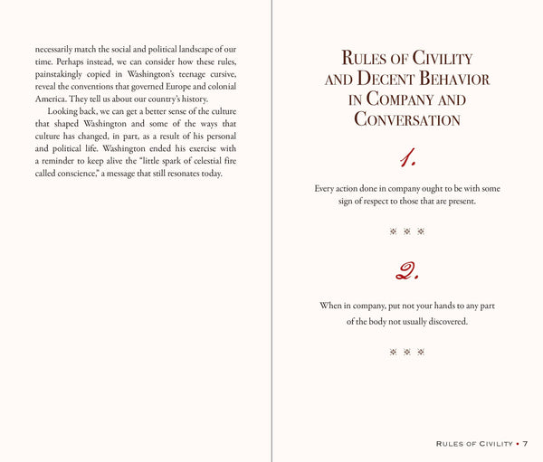 George Washington's Rules of Civility and Decent Behavior in Company and Conversation