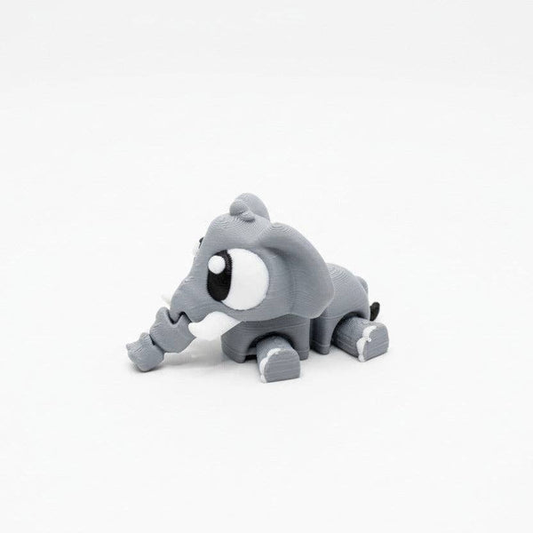 Elephant • Mini 3D Printed Articulated Animal • Flexi Animals • Pocket Pets • Pocket Pals • Desk Pets