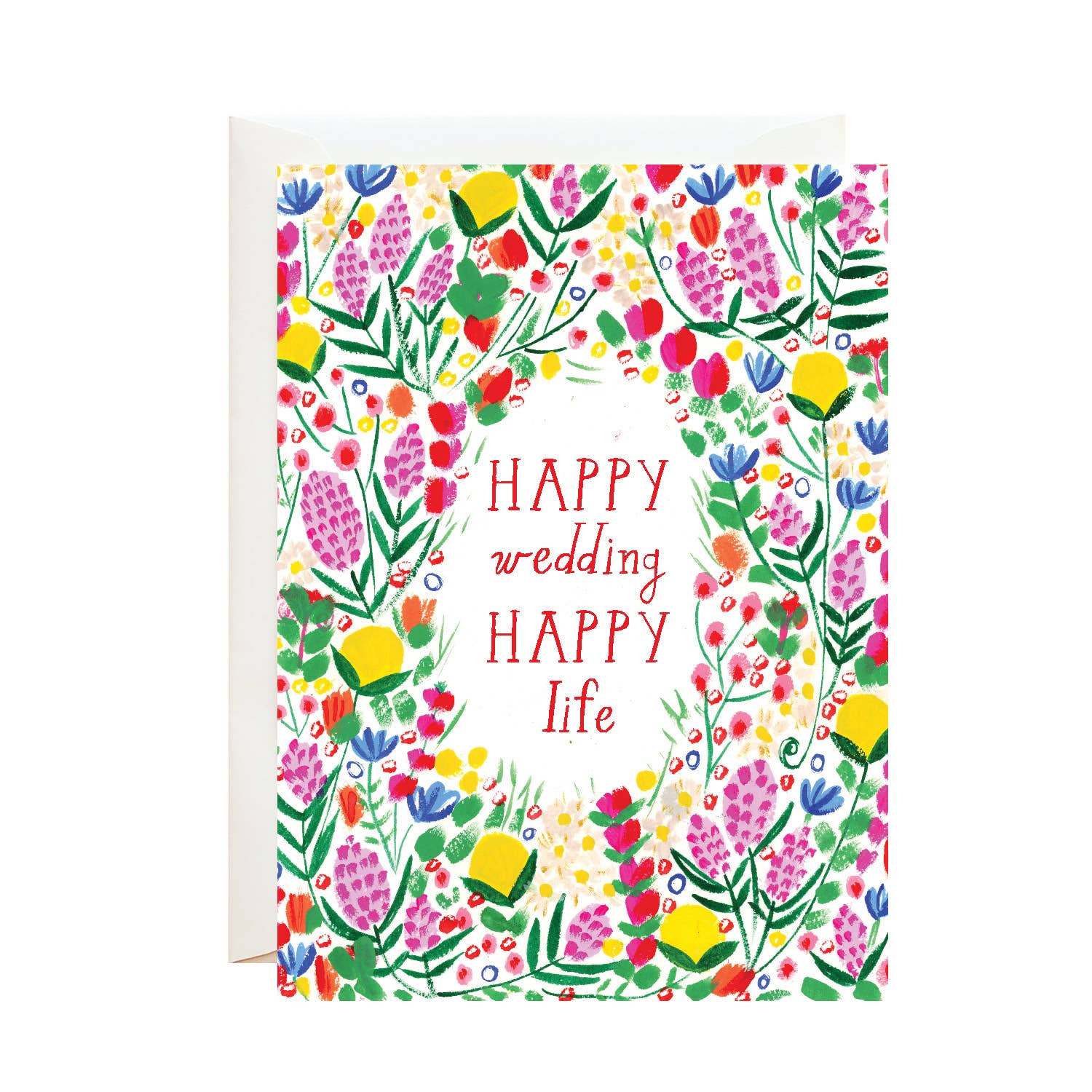 Look for the Flowers - Wedding Greeting Card