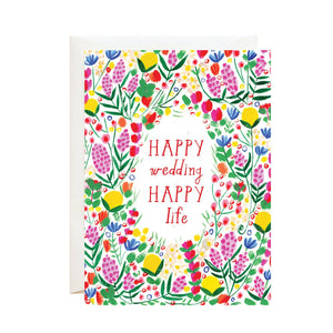 Look for the Flowers - Wedding Greeting Card