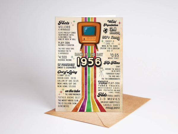 Birthday Cards, Greeting Cards Display, 1956 70th Retro, USA