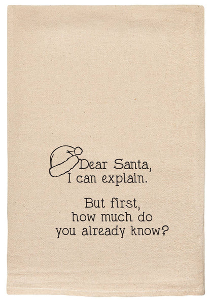 Dear Santa I Can Explain | Christmas Decor Kitchen Towels