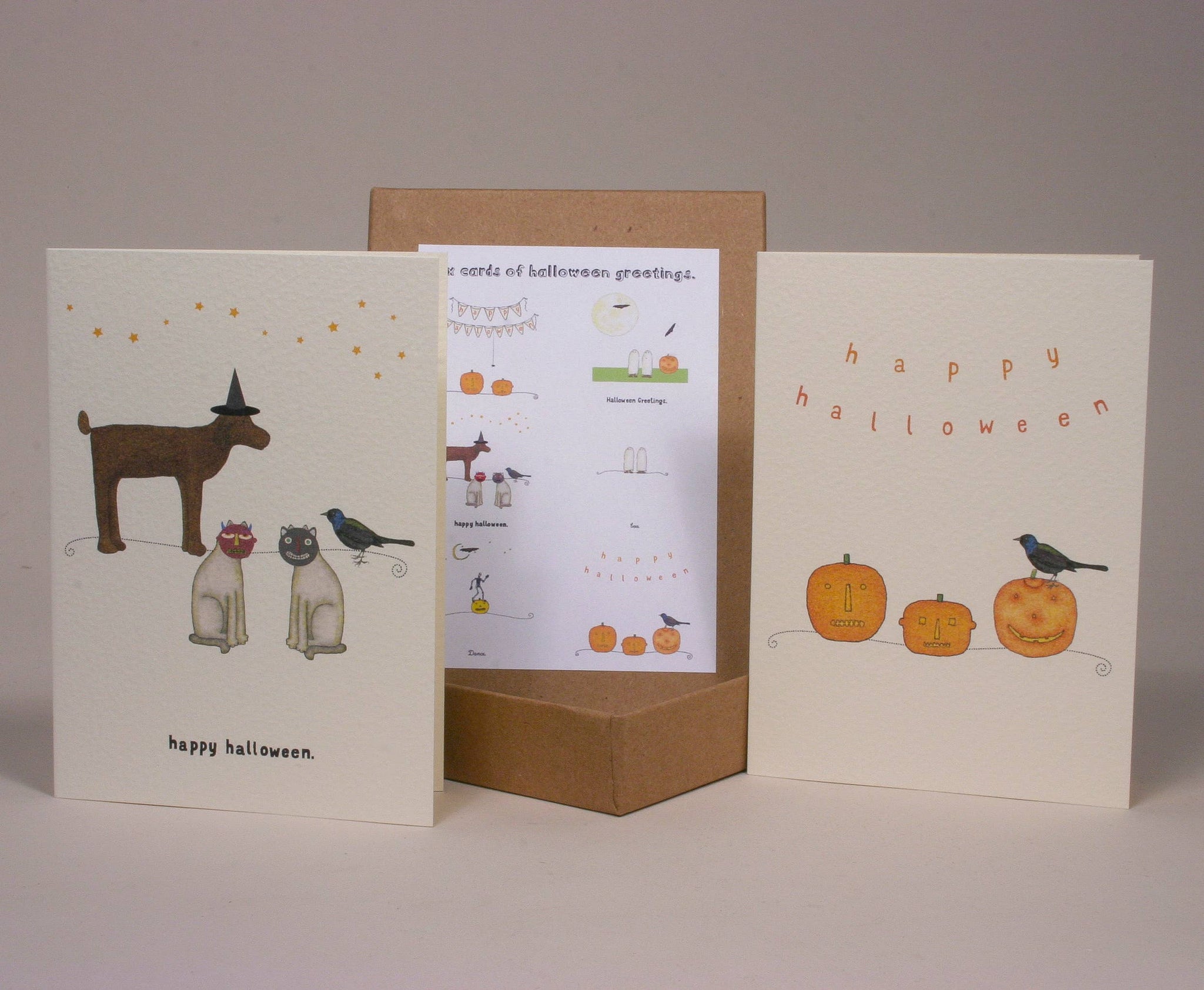 Halloween Greeting Cards Set