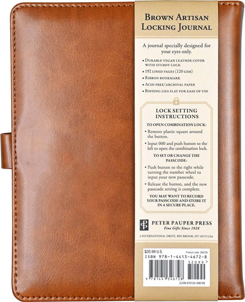 Brown Artisan Locking Journal