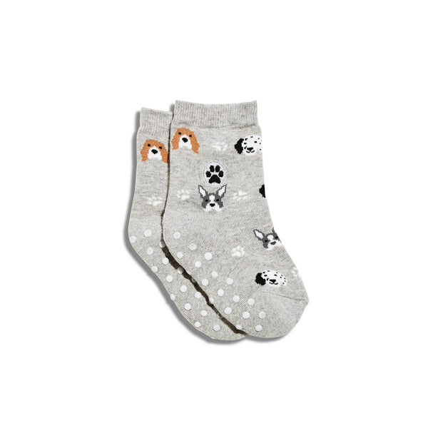Kids Socks that Save Dogs | Gray Dogs - Organic Cotton Socks: Preschool