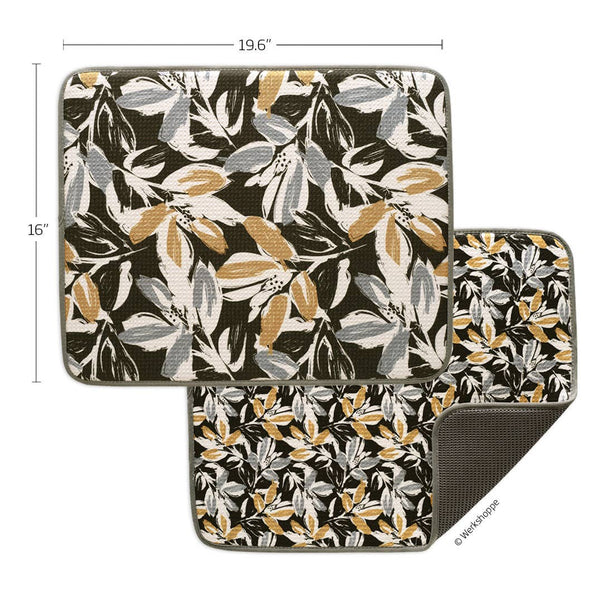 Leaf Tiles Microfiber Dish Drying Mats, Quick Drying