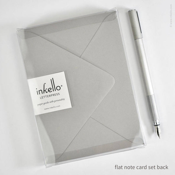 Flat Note Card Set with Red Robot (#502)