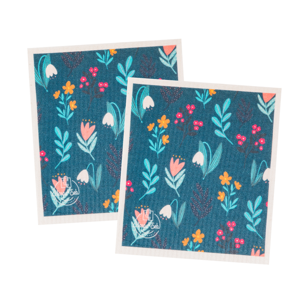 Twilight Bloom Swedish Dishcloth Set