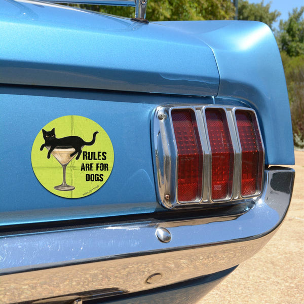 Rules Are For Dogs Round Magnet
