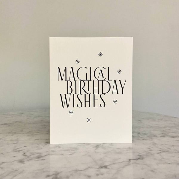 Magical Birthday Wishes Letterpress Greeting Card