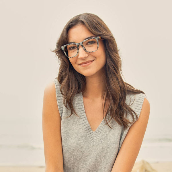 Alden - Slate Blue Tort  / Zebra Wood /Blue Light: 2.25