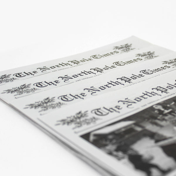 4pk North Pole Times Edition 2 - Newspaper and Gift Wrap