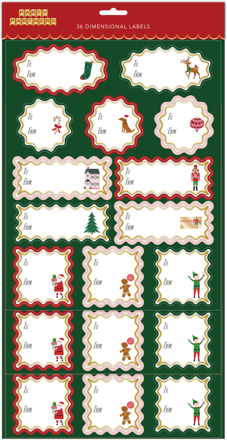 Assorted Christmas Sticker & Label Set