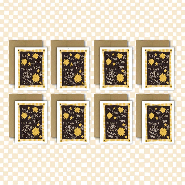 STAR THANK YOU Greeting Card Set