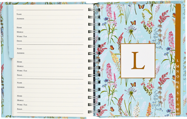 Blooms & Butterflies Large Address Book