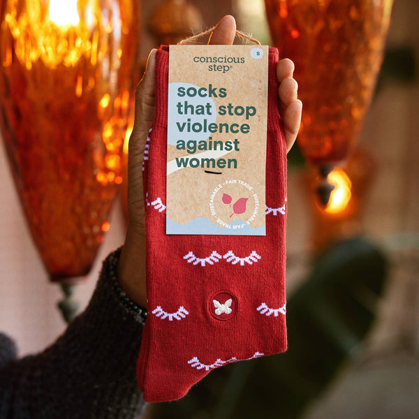 Socks that Stop Violence Against Women (Batting Eyelashes): Medium