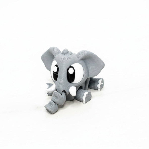 Elephant • Mini 3D Printed Articulated Animal • Flexi Animals • Pocket Pets • Pocket Pals • Desk Pets