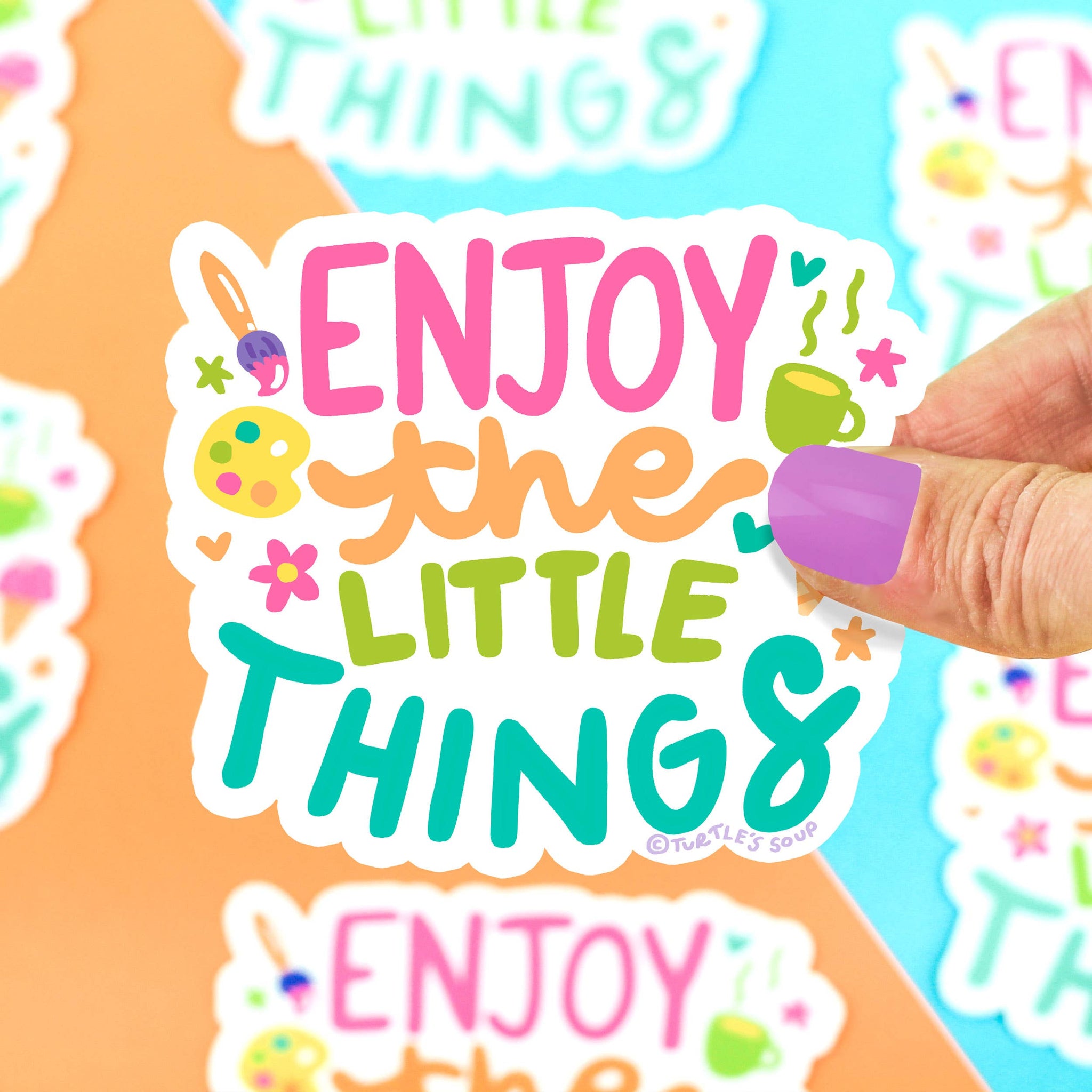 Enjoy The Little Things Appreciate Joy Vinyl Sticker