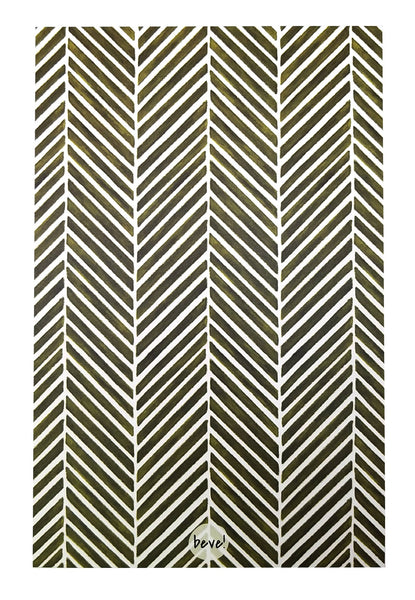 Green Herringbone Letter Writing Stationery Set