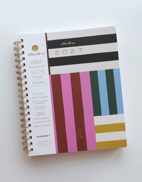 2027 Large Format Planner | Cabana Stripe