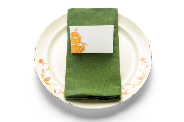 Folded Place Cards | Pumpkin | Fall, Halloween, Thanksgiving