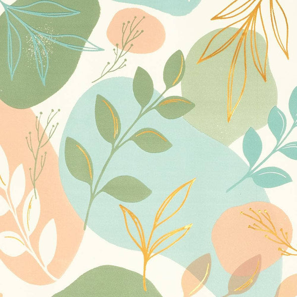 Neutral Greenery Stone Wrapping Paper