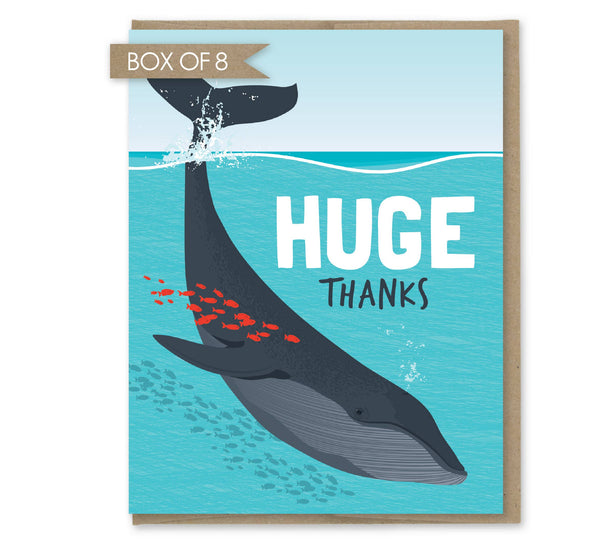 Huge Thanks Whale Card - Box of 8
