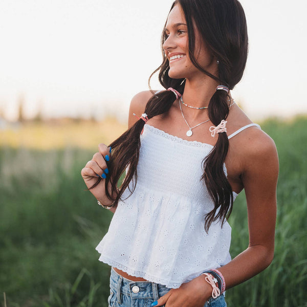 "Wish" Silver Star Hair Tie Bracelets: Medium