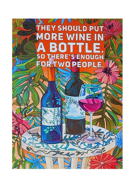 More wine in the bottle- 1000 piece soft touch Jigsaw Puzzle