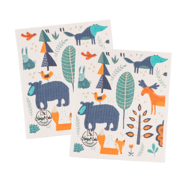 Timber Trail Swedish Dishcloth Set