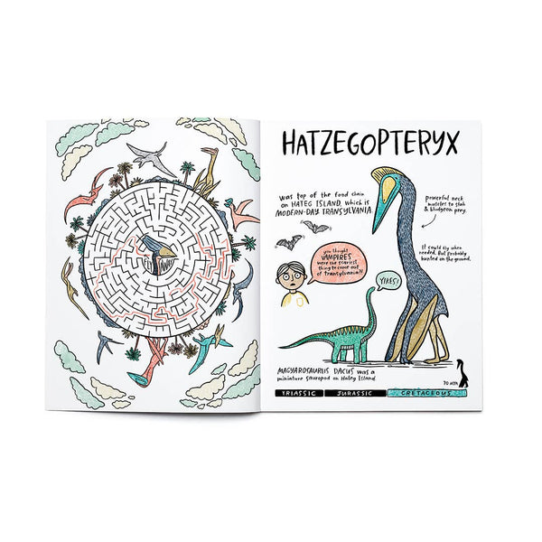 DINOSAURS Coloring + Activity: Mazes, Puzzles, Jokes + MORE