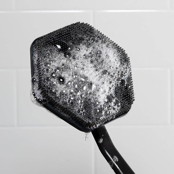 The Back Scrubber | Exfoliating Silicone Shower Brush: Charcoal