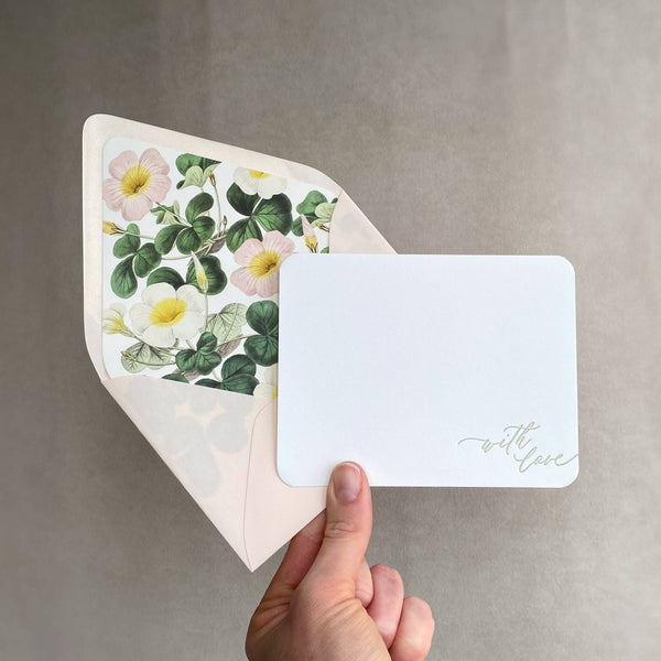 Flowers with Love Letterpress Stationery Pack