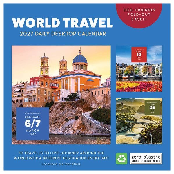 2027 World Travel Daily Desktop Calendar
