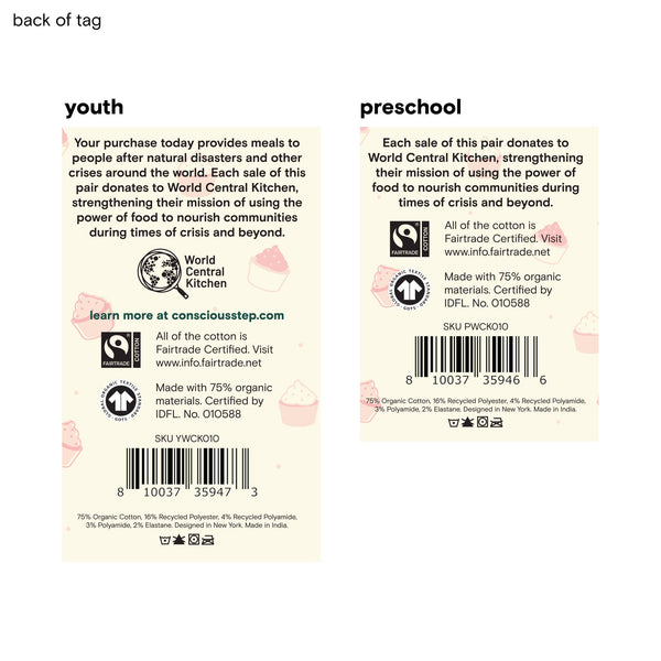 Kids Socks that Provide Meals (Blue Cupcakes): Youth