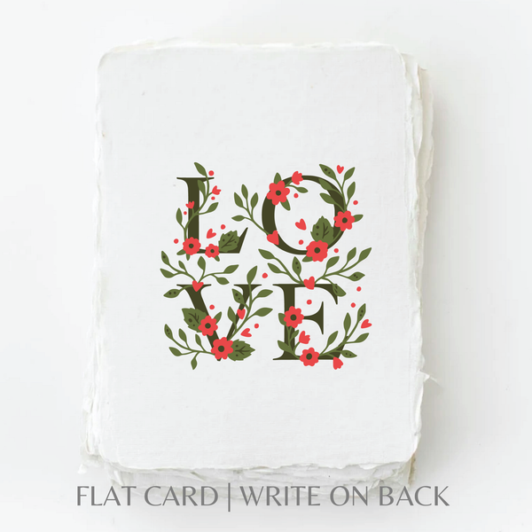 Floral Love Valentine's Day | Eco-Friendly Greeting Card