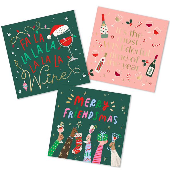 Christmas Cocktail Napkins | Merry Friendsmas - Foil - 20ct: Default Title